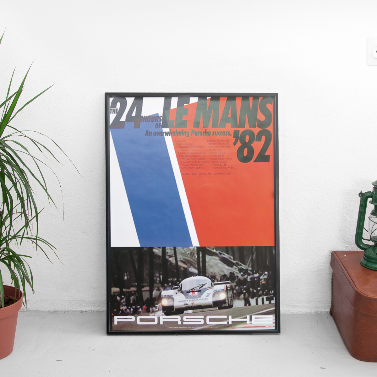 Porsche 24 Hours Le Mans '82 Overwhelming - framed wall mockup