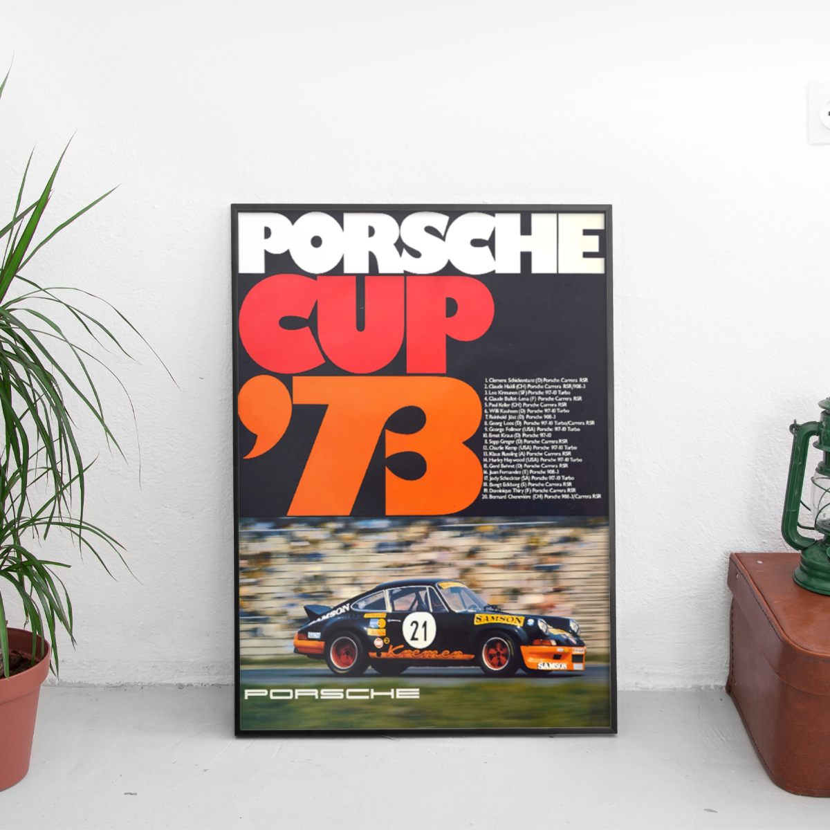 Porsche Cup '73 - RSR Kremer Samson - framed wall mockup