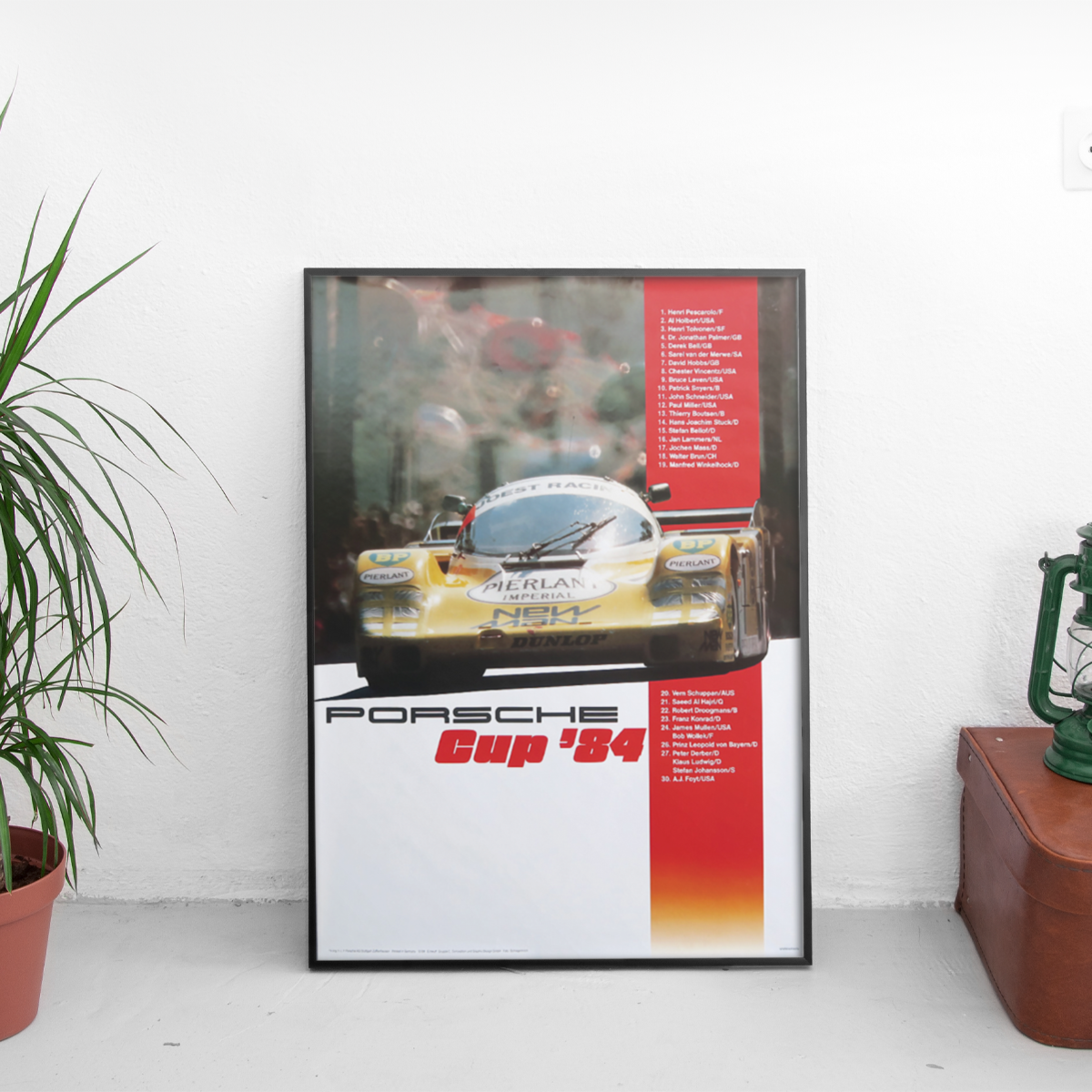 Porsche Cup '84 956 Pierlant Joest Pescarolo - framed wall mockup