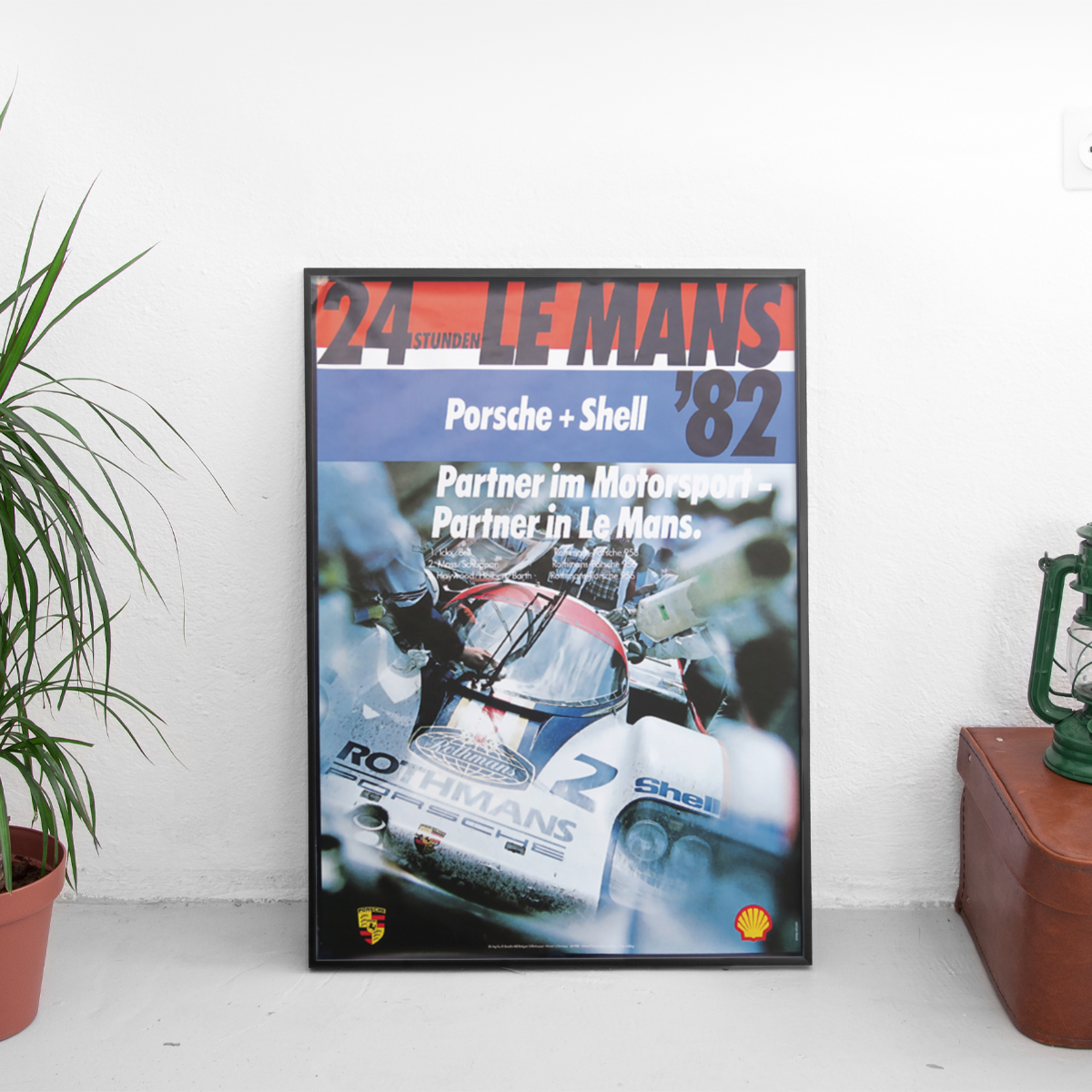 Porsche Shell Le Mans '82 Partner in - framed wall mockup