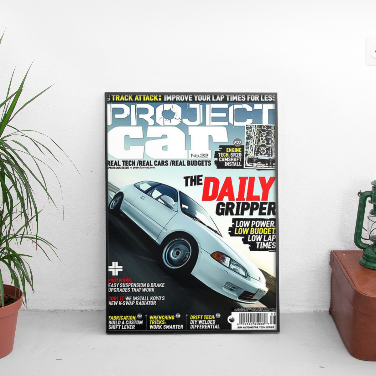 Project Car - Daily Gripper Honda Civic EG - framed wall mockup