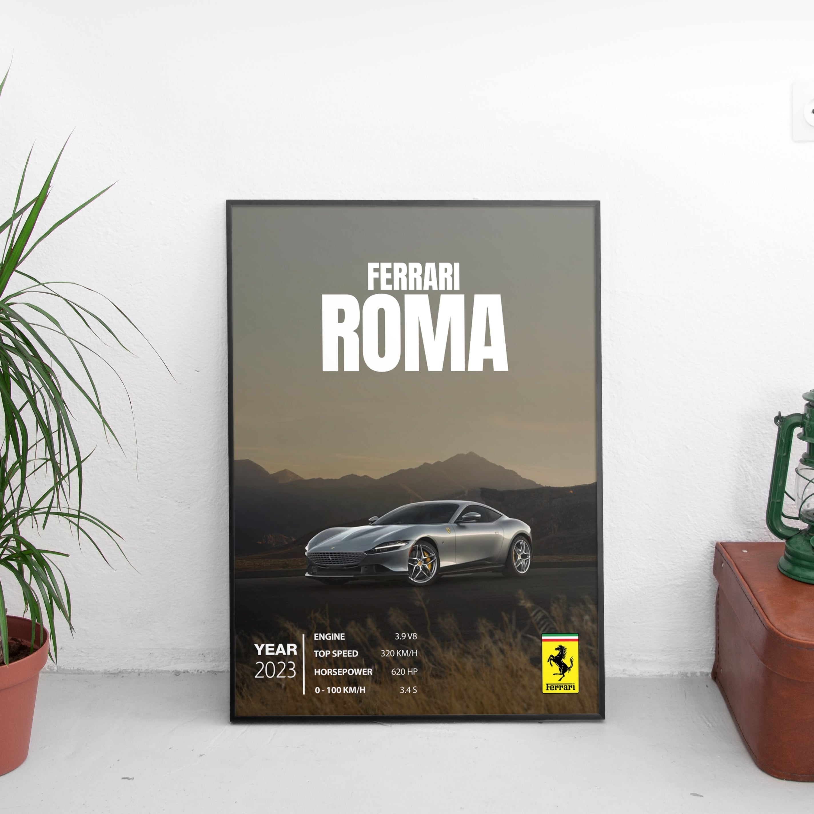 Ferrari Roma Poster (2023) - Custom Car Poster