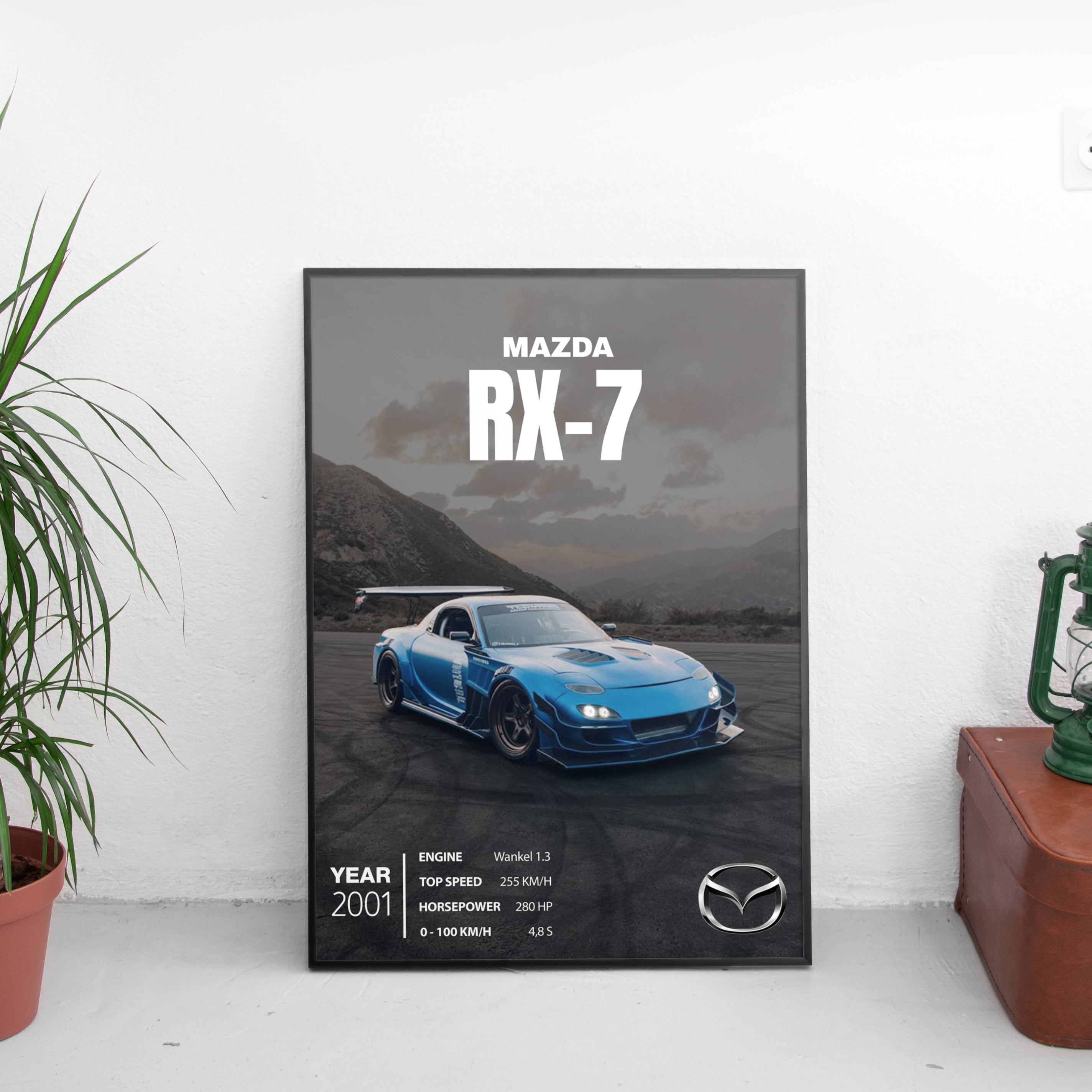 Mazda RX-7 Poster (2001) - Custom Car Poster