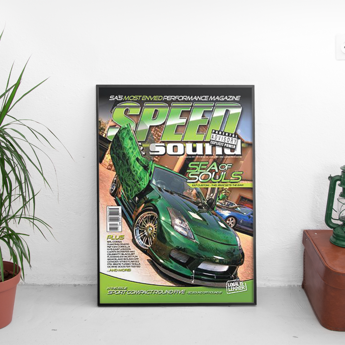 Speed and Sound Sea of Souls Nissan 350Z - framed wall mockup