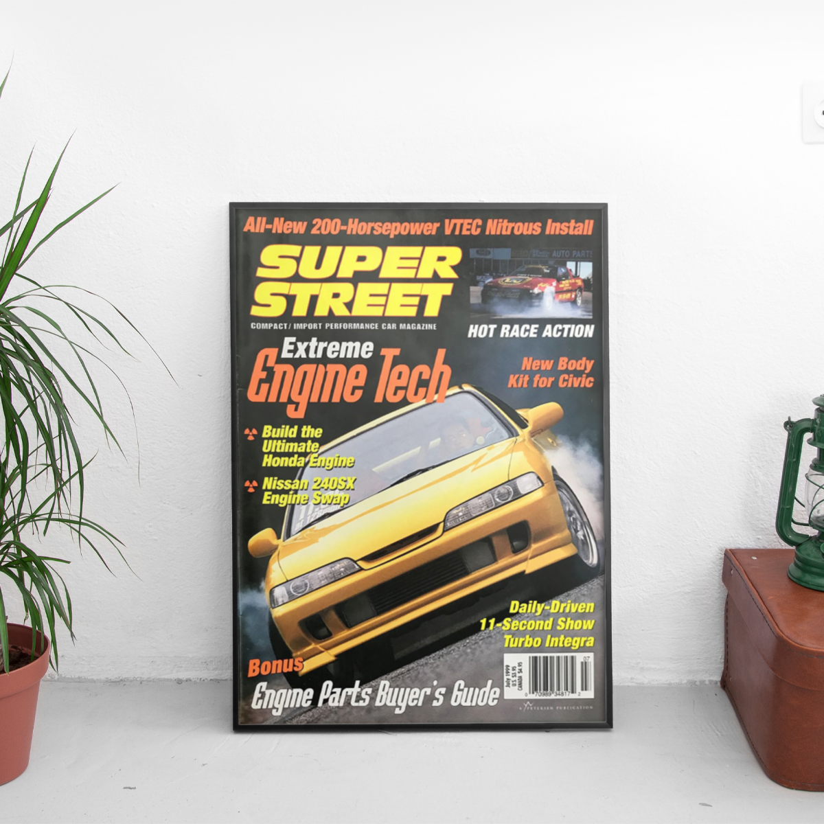 Super Street - Extreme Engine Tech Acura - framed wall mockup