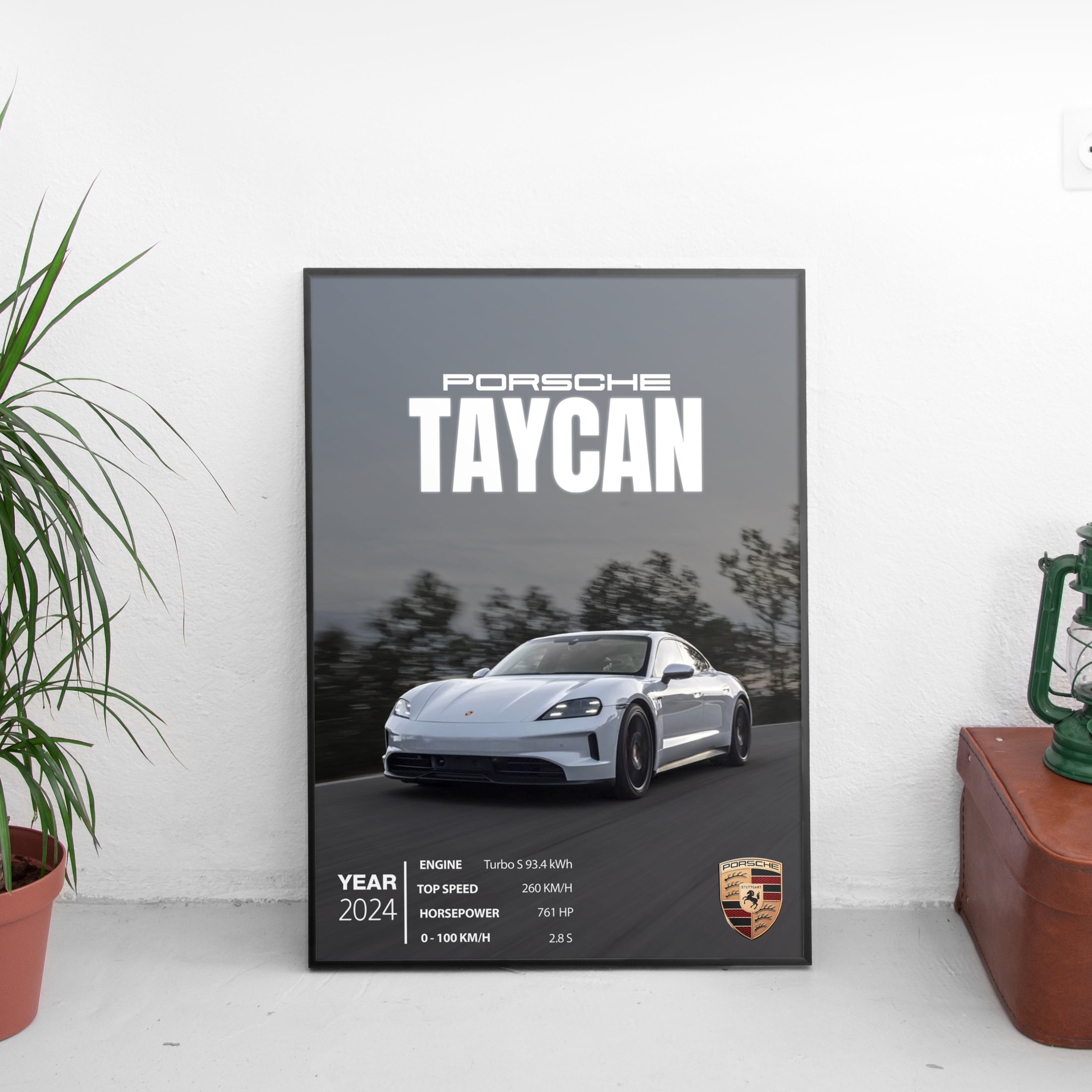 Porsche Taycan Poster (2024) - Custom Car Poster