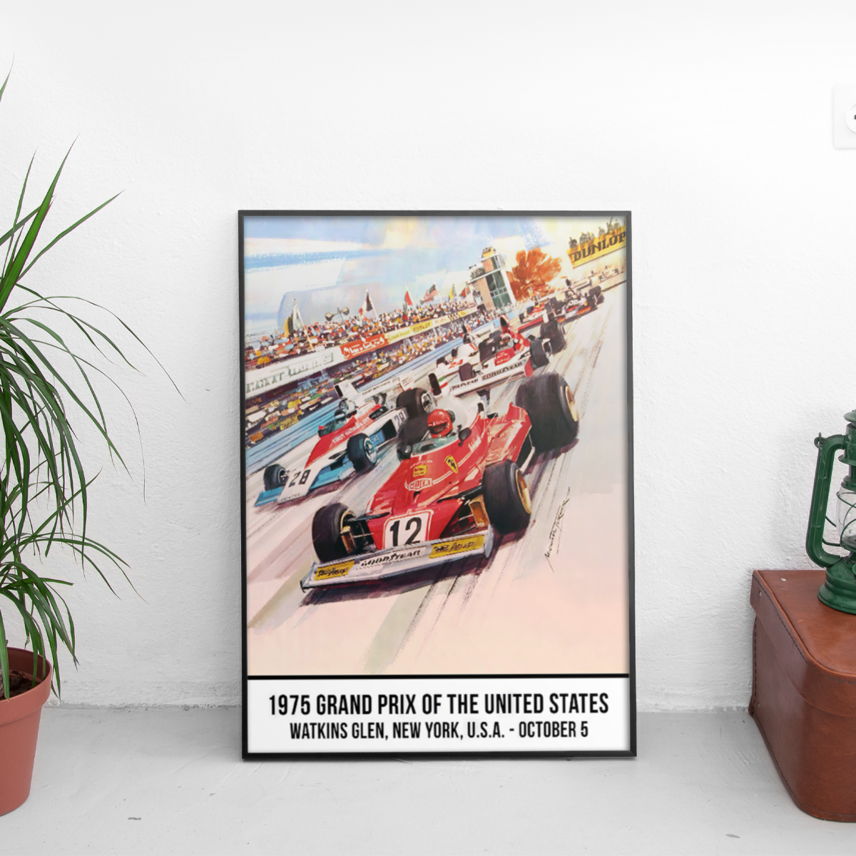 United States Grand Prix Watkins Glen '75 - framed wall mockup