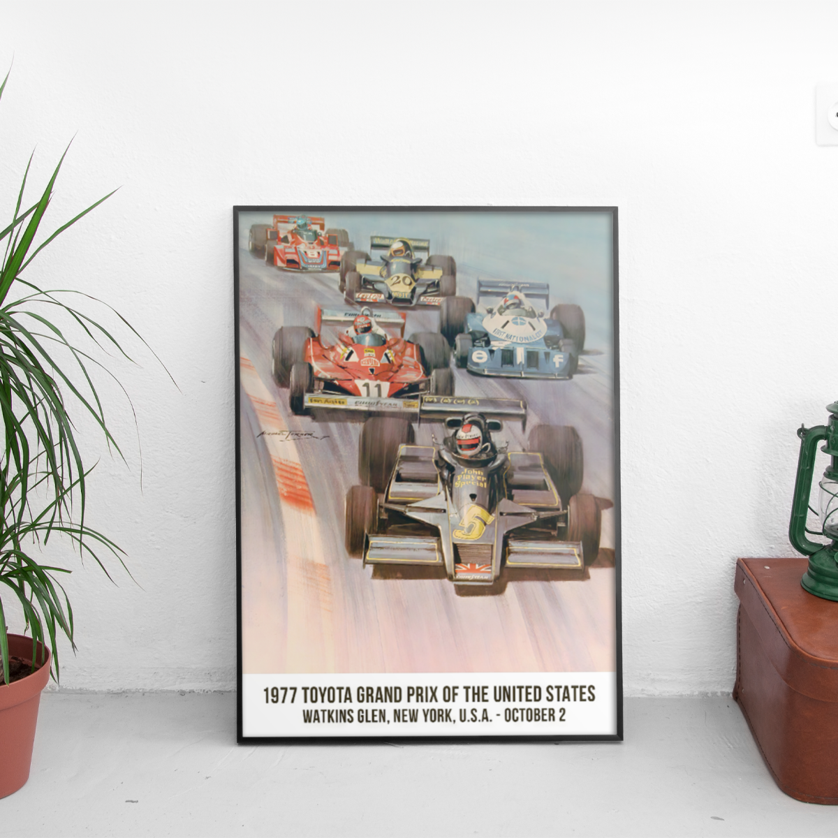 United States Grand Prix Watkins Glen '77 - framed wall mockup