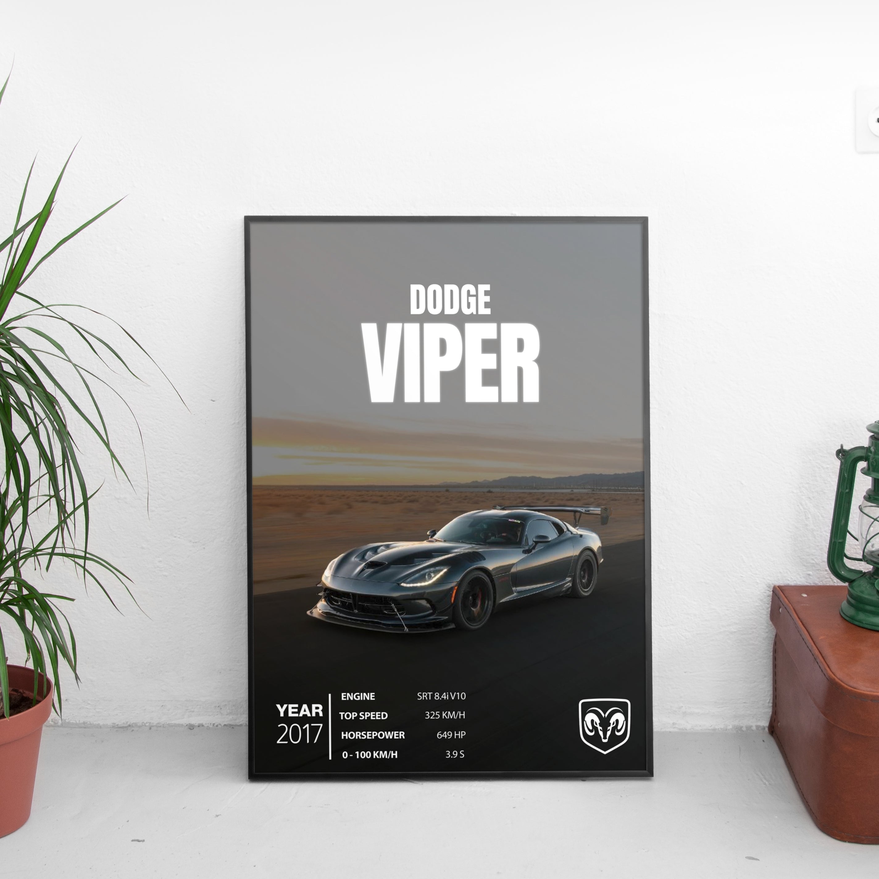 Dodge Viper Poster (2017) - Custom Car Poster