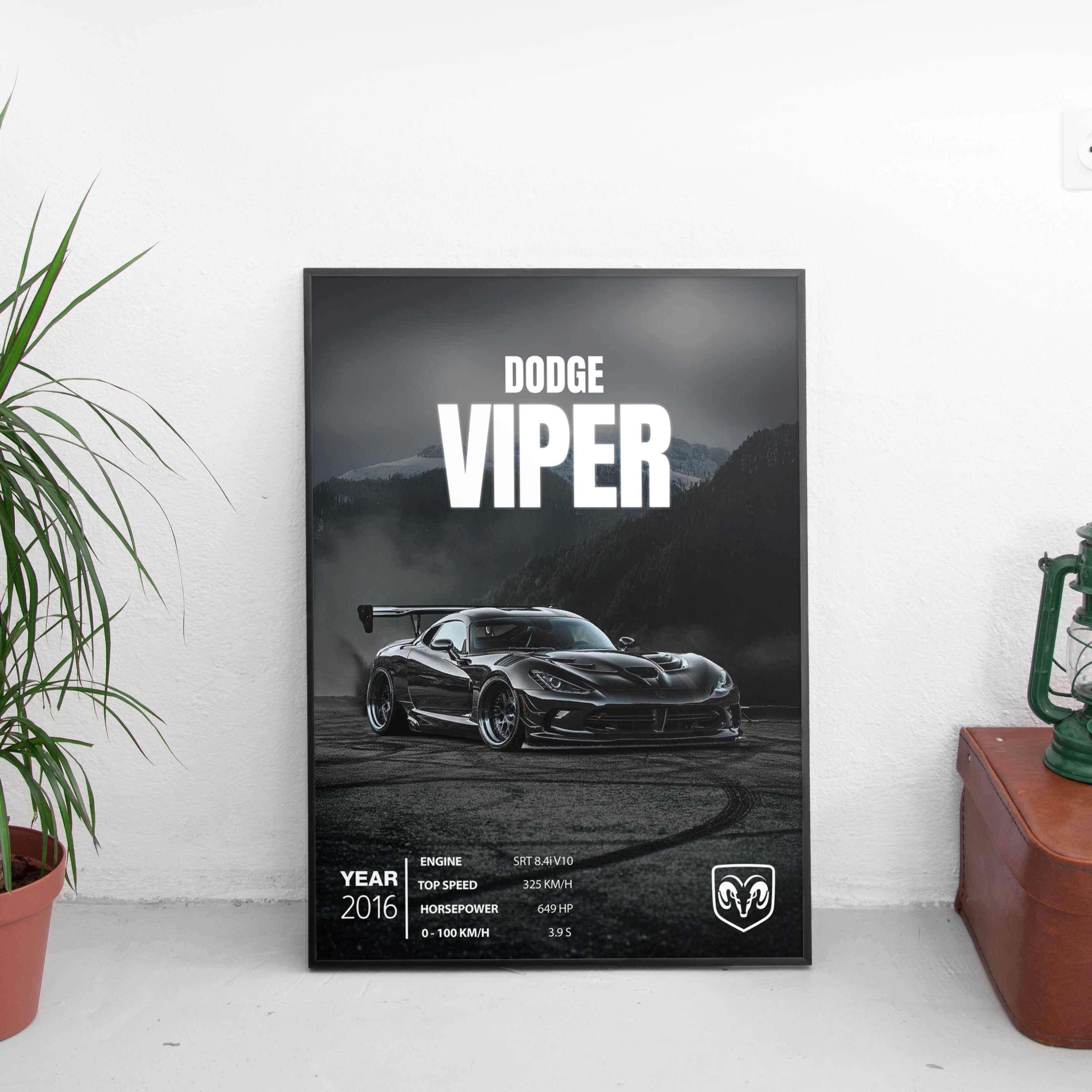 Dodge Viper Poster (2016) - Custom Car Poster